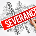 The word "severance" on a white background