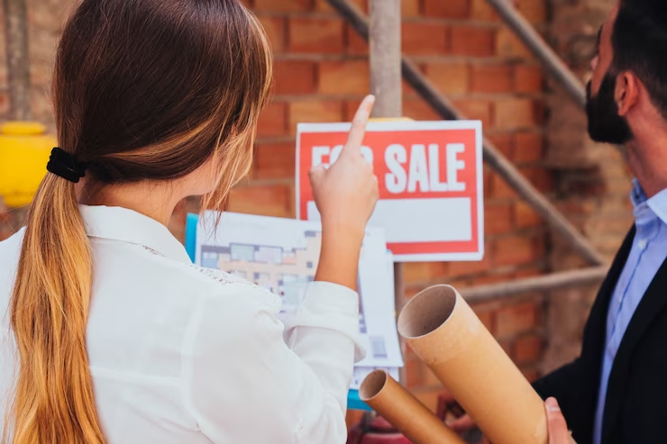 Real Estates Agents Visites a Property For Sale